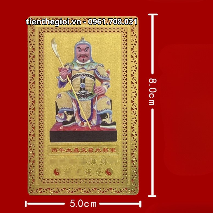 Kích Thước Thẻ Kim Bài Thái Tuế 2026